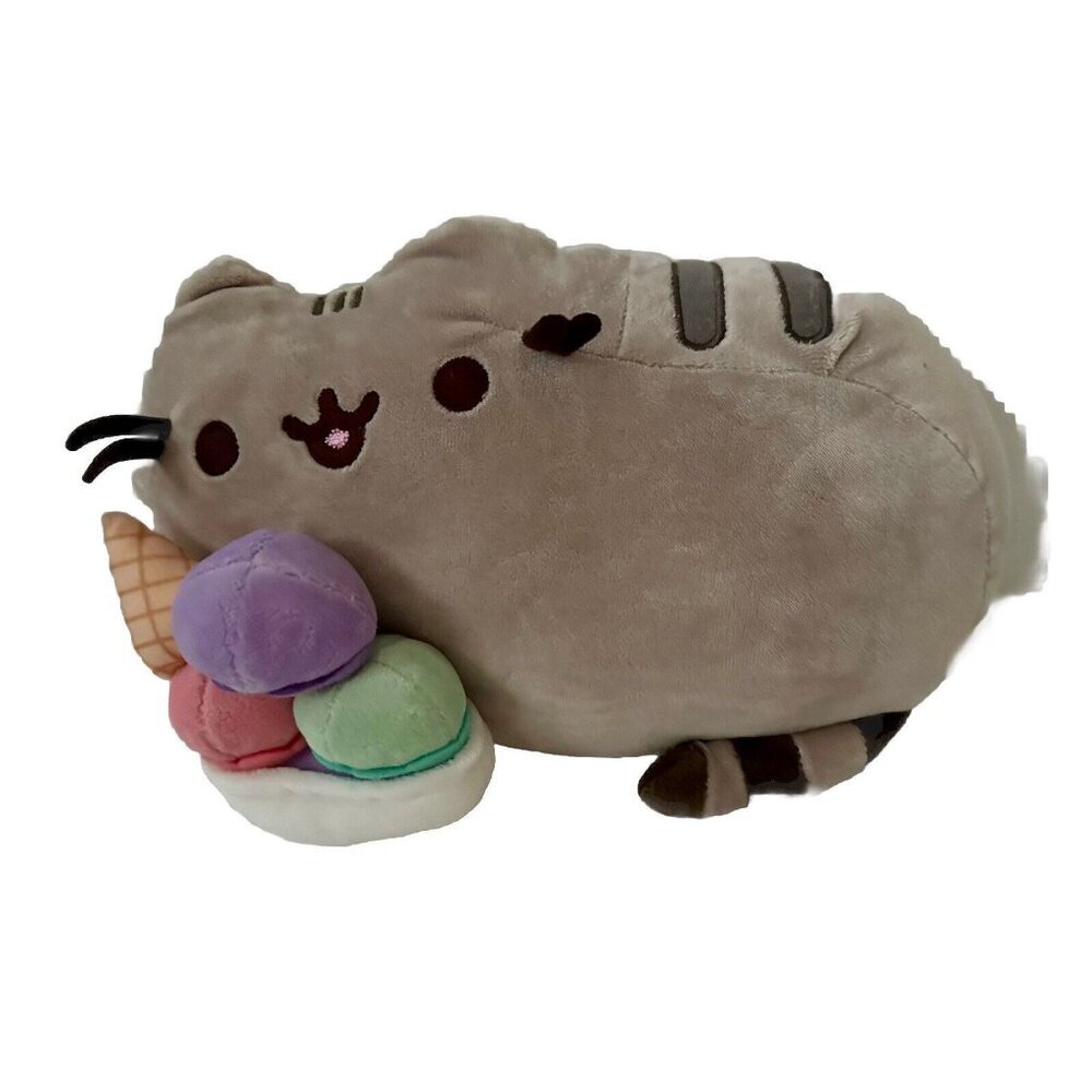 Pusheen The Facebook Cat Plush Ice Cream‎ Sundae Cone Exclusive GUND 10"